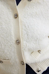 Chandail en tricot bouclette