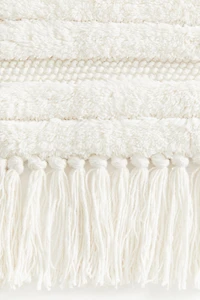 Fringed Cotton Bath Mat
