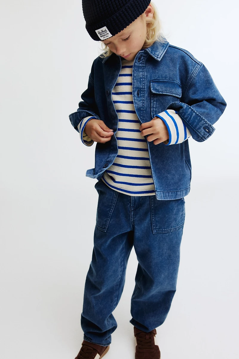 Surchemise en denim de coton