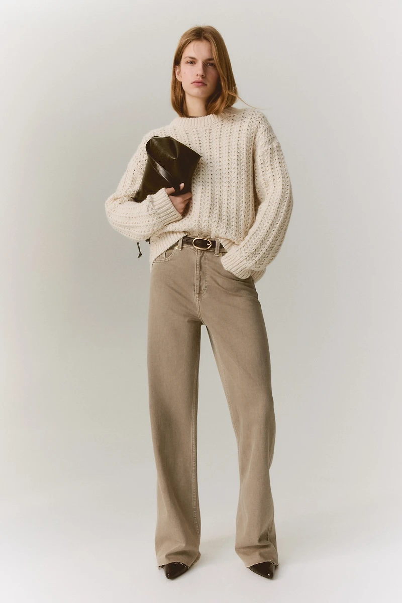 Chandail en tricot torsadé