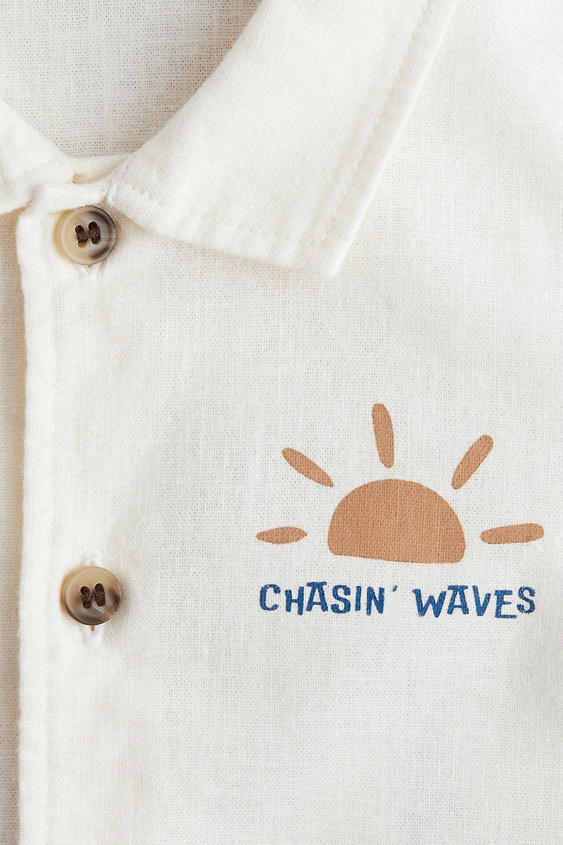 Linen-Blend Shirt