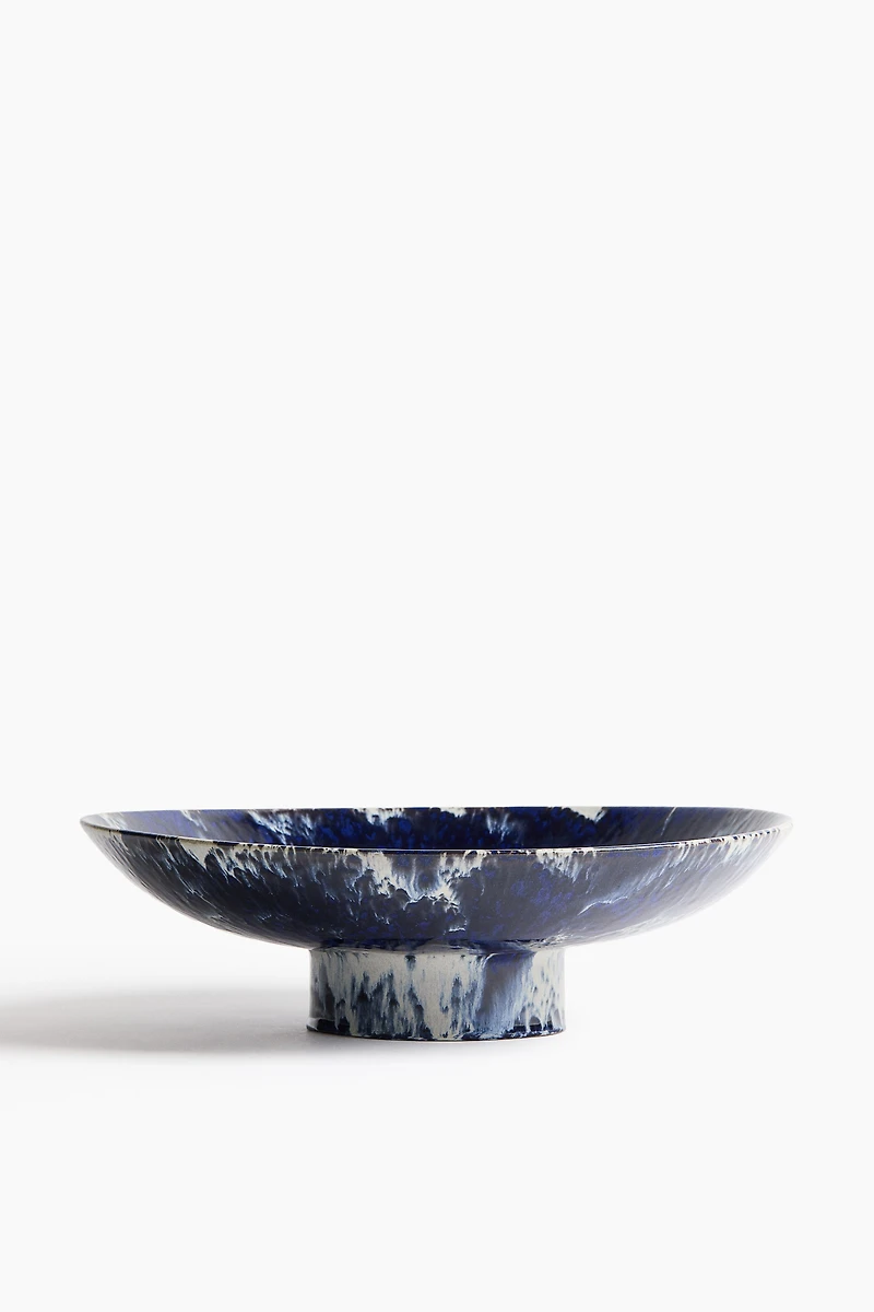 Footed Terracotta Serving Bowl