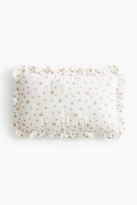 Coussin volanté en coton