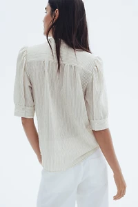 Puff-sleeved blouse