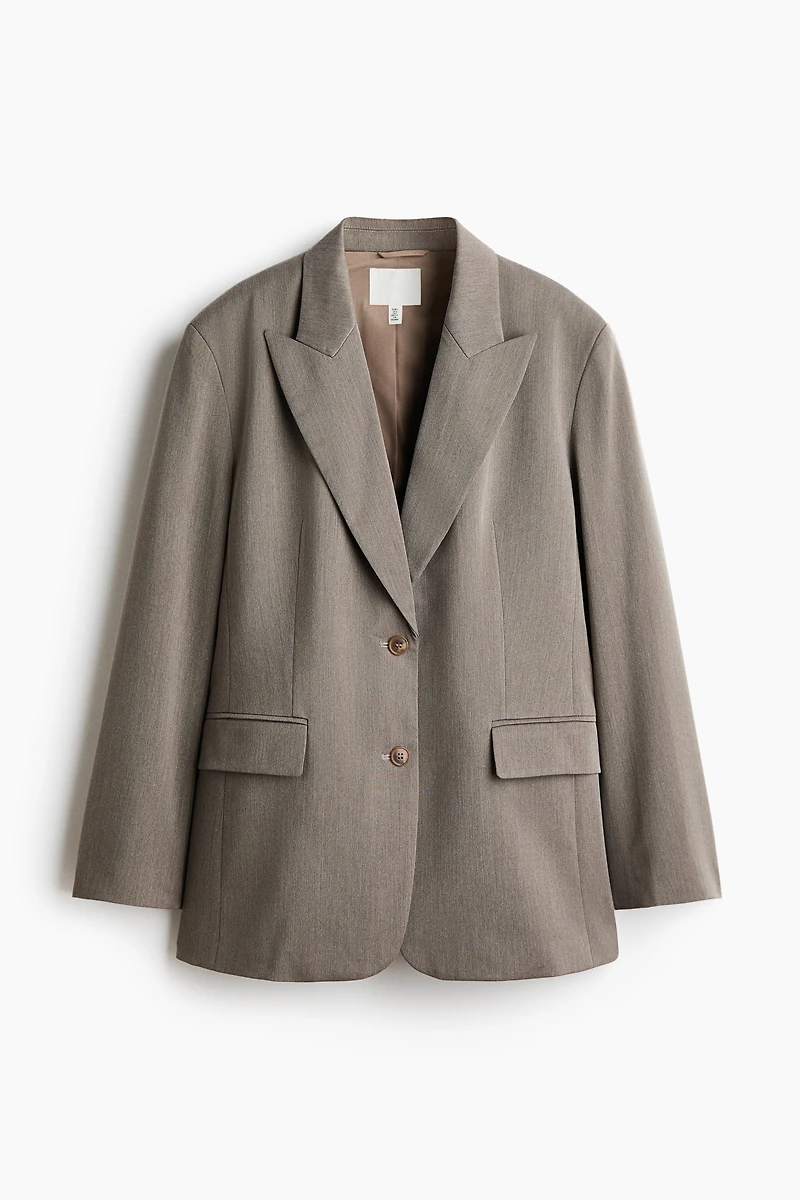 Single-Breasted Twill Blazer