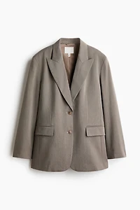 Single-Breasted Twill Blazer