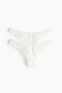 2-Pack Lace Thong Briefs