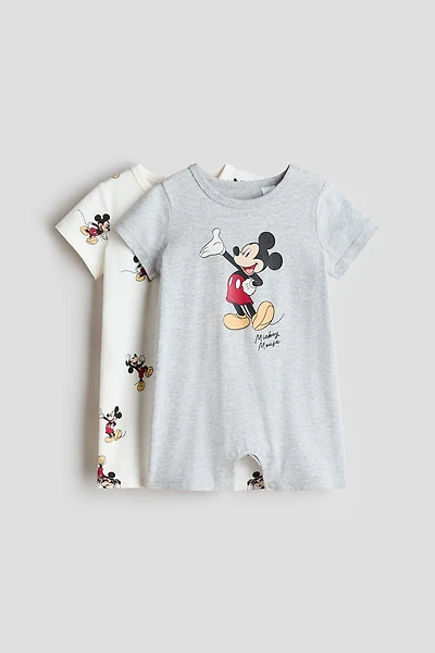 2-Pack Printed Cotton Pajama Jumpsuits