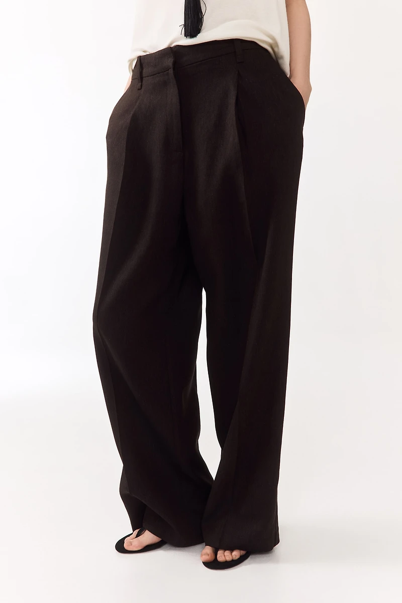 Pantalon sur mesure en lin mélangé