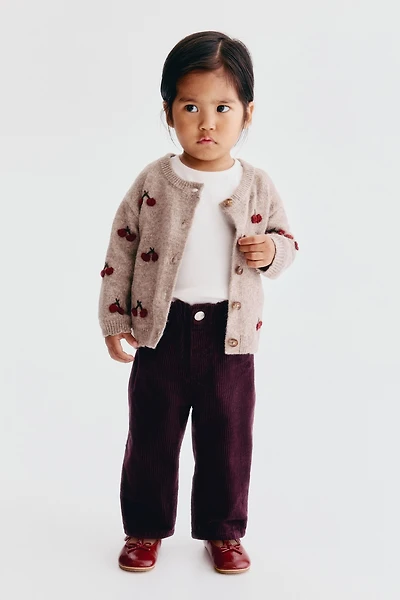 Paper-Bag Corduroy Pants
