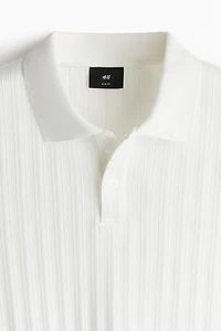 Slim-Fit Textured Jersey Polo Shirt