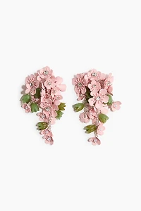Boucles d'oreilles avec grappes fleuries