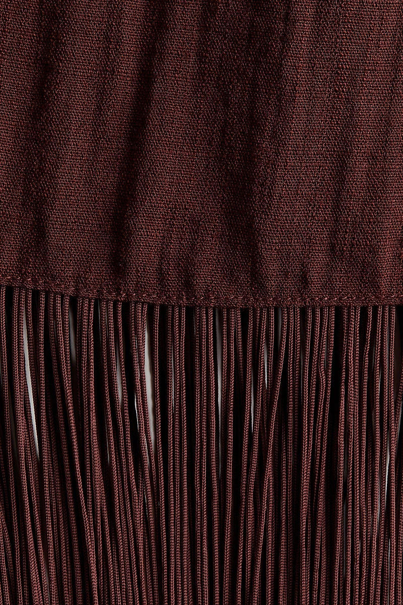 Bandeau Dress with Fringe