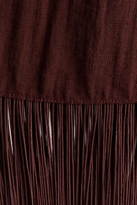Bandeau Dress with Fringe