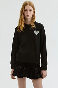 Motif-Detail Sweater