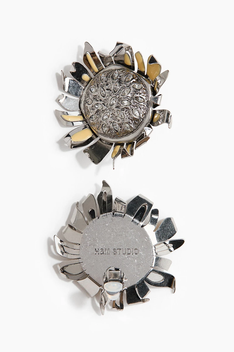 Sunflower Clip Earrings