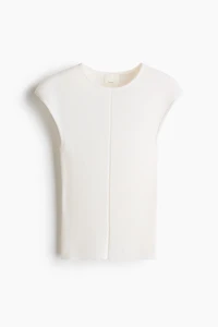 Rib-Knit Silk-Blend Top