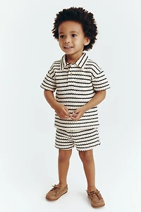 Ensemble 2 pièces en tricot de coton ajouré