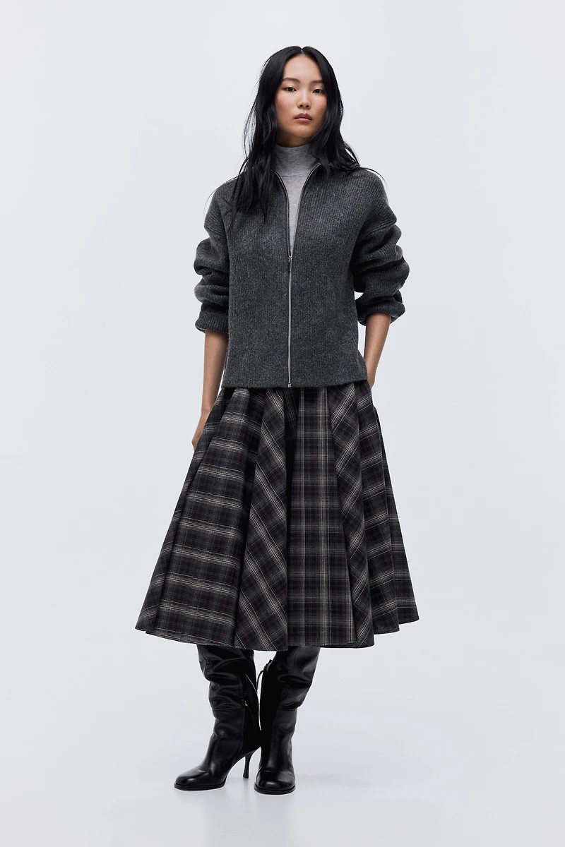 Cardigan with Zipper