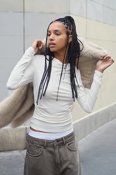 Draped Jersey Top