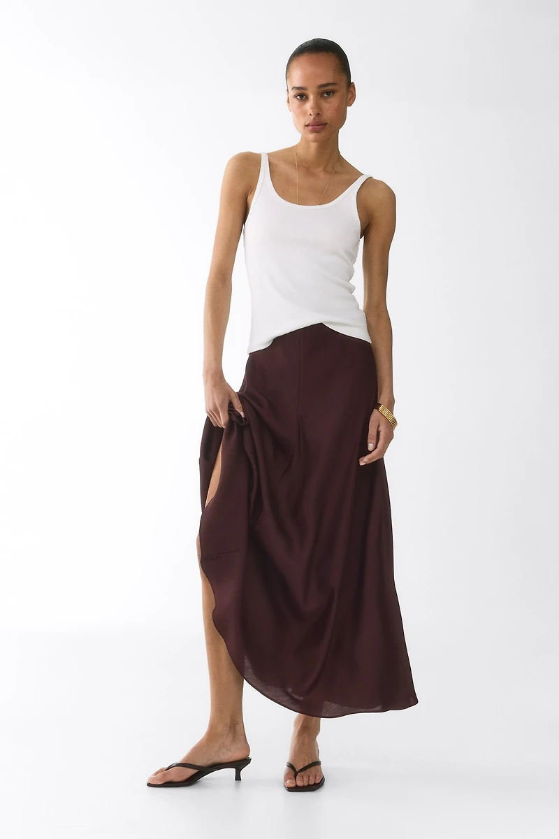 Satin Maxi Skirt