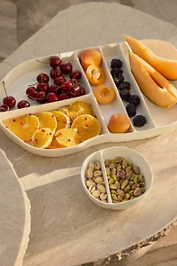 Irregular-Shaped Stoneware Serving Bowl