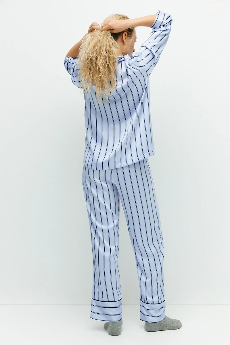 MAMA Pyjama Before & After en satin