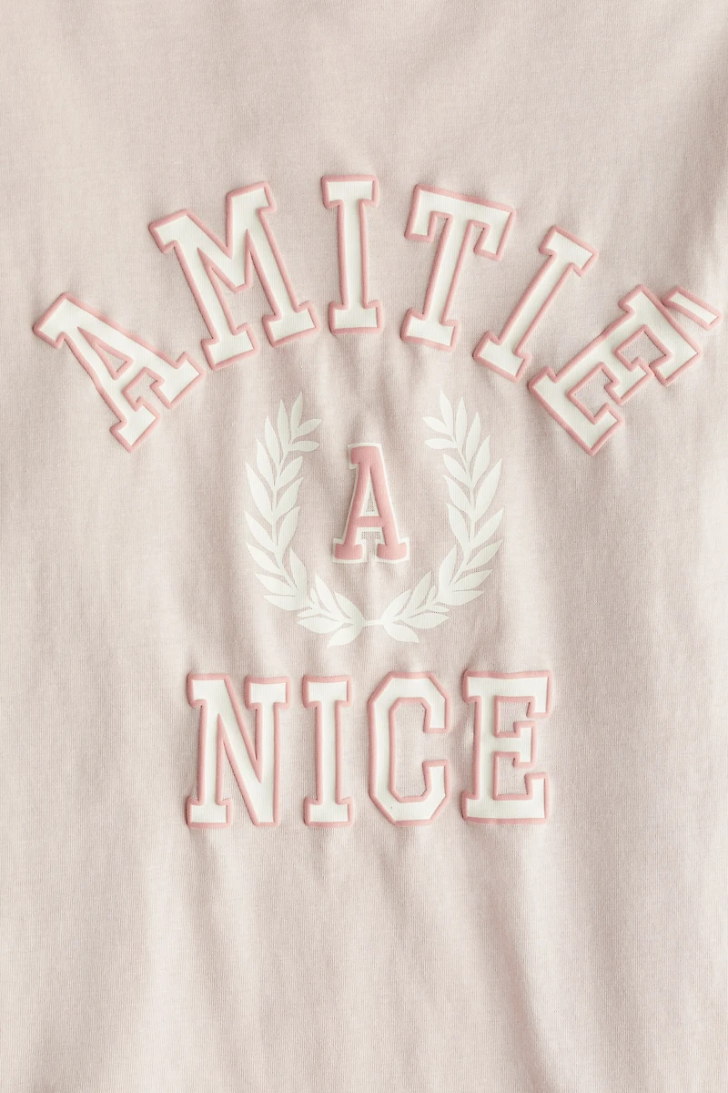 Oversized T-shirt with Printed Motif