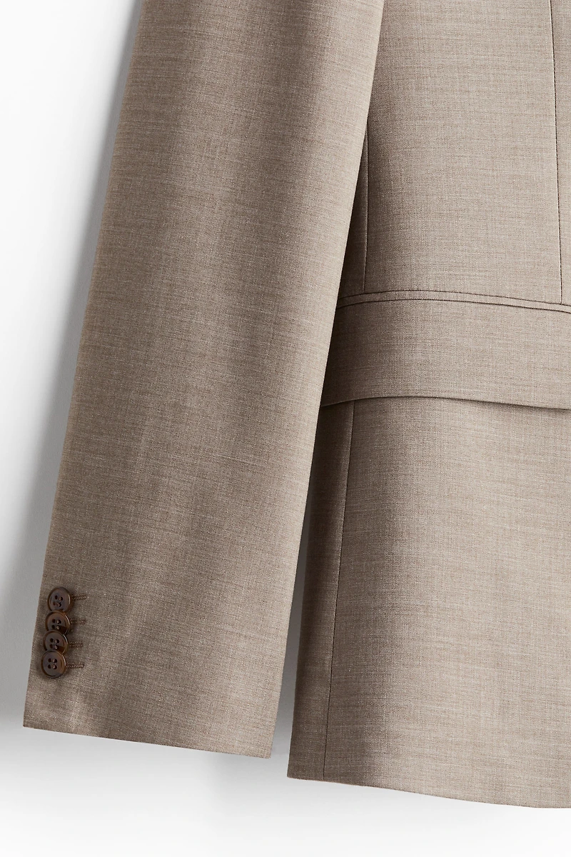 Veste près du corps à fermeture droite