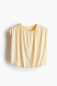 Draped cropped top