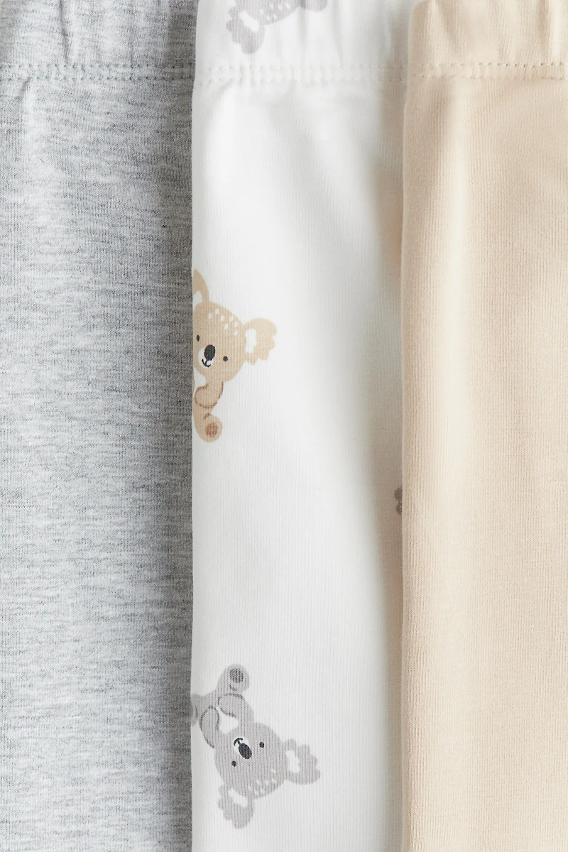 Lot de 3 leggings en jersey coton