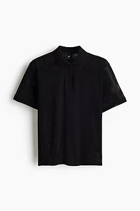 Regular-Fit Open-Knit Polo Shirt
