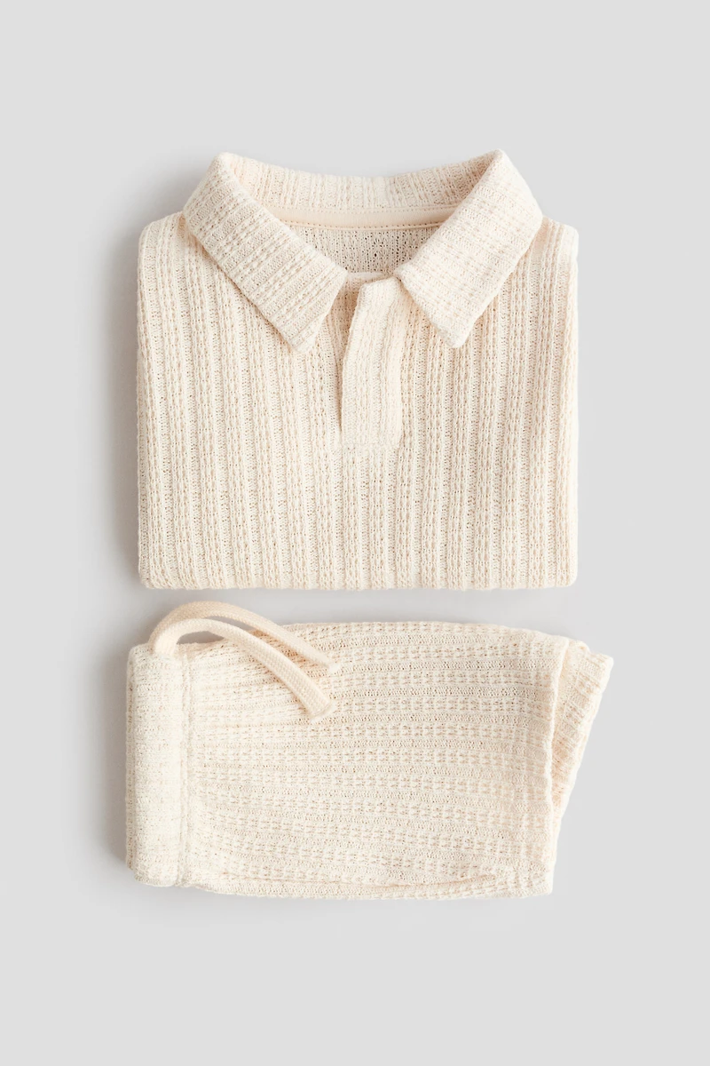 2-Piece Pointelle-Knit Set