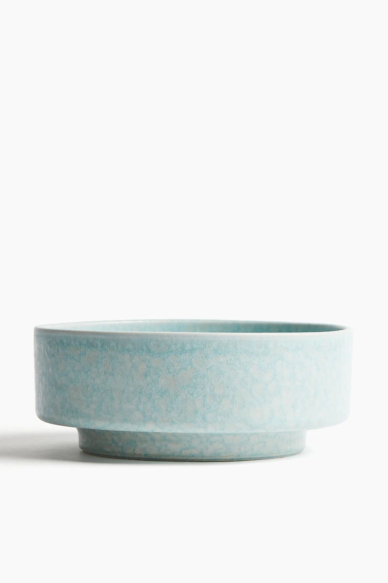 Reactive-glaze Stoneware Serving Bowl