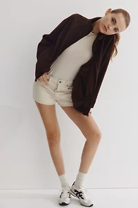 Zip-through teddy sweatshirt