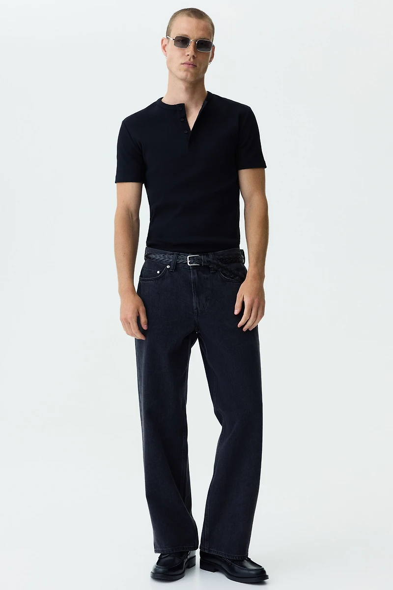 Slim-Fit Henley Shirt