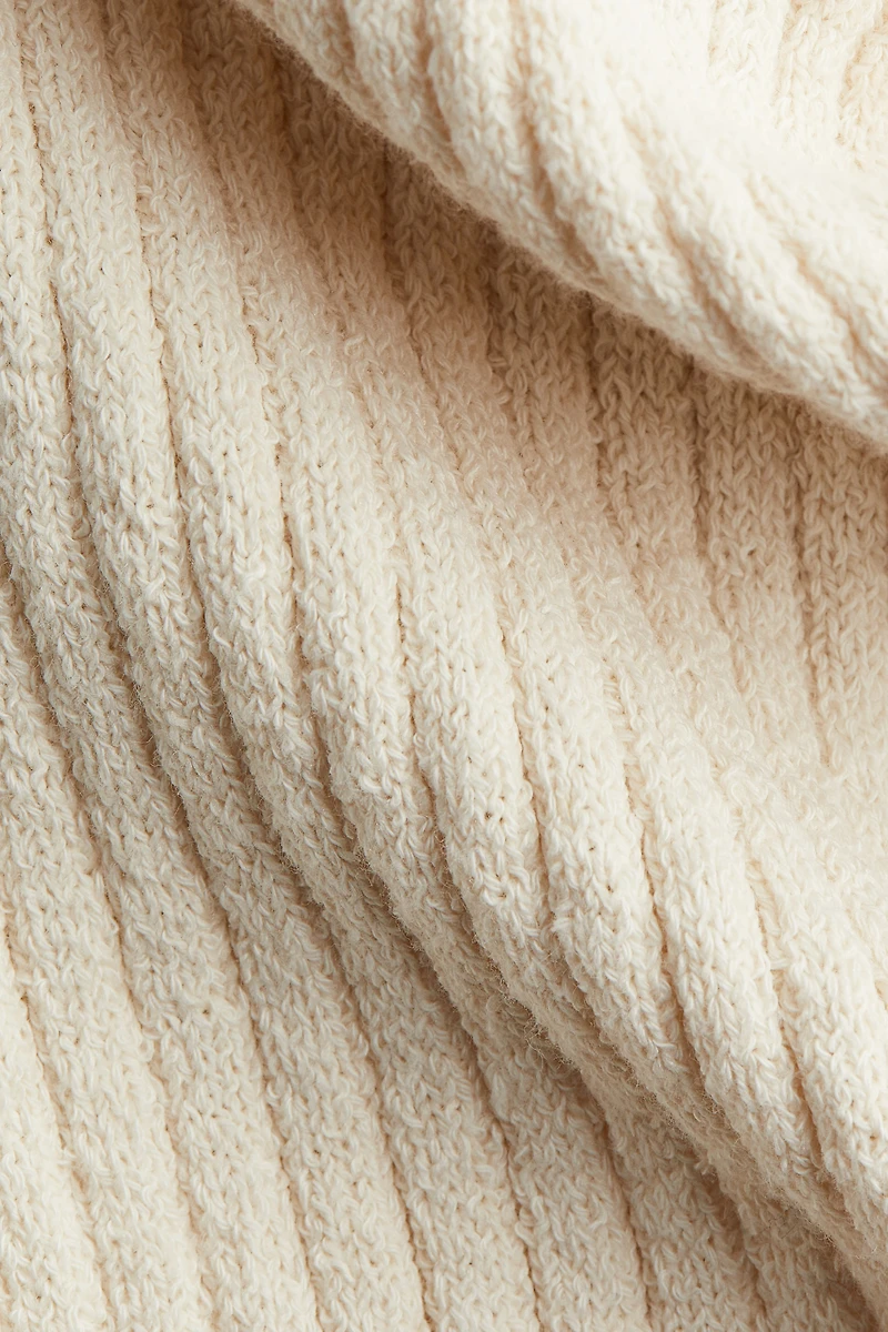 Flared Rib-Knit Pants