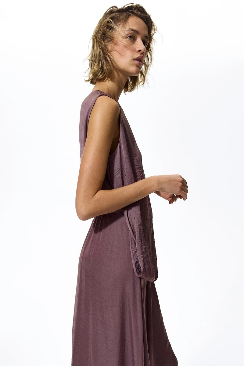 Draped Satin Dress