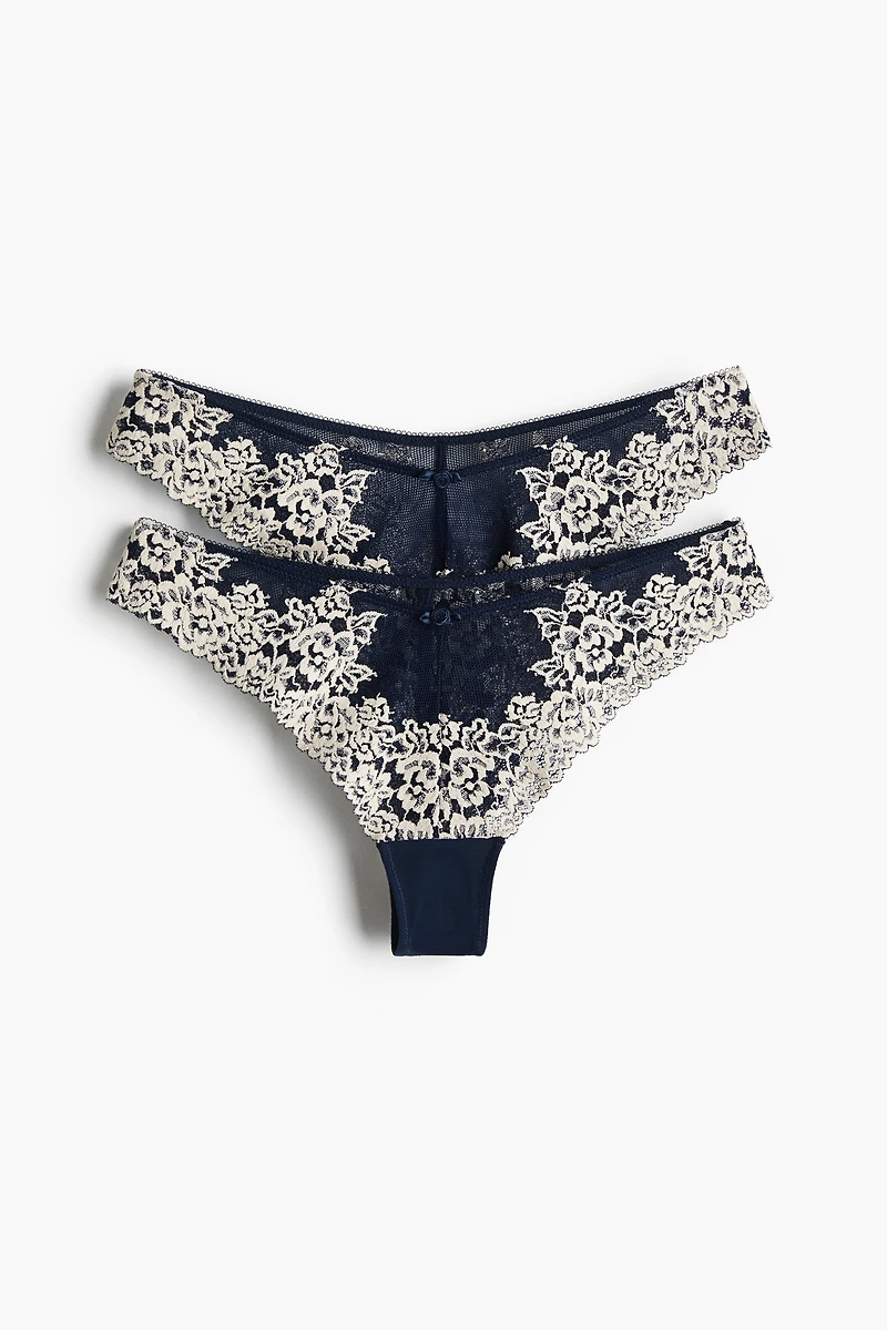 2-Pack Lace Brazilian Briefs