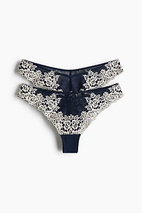 2-Pack Lace Brazilian Briefs