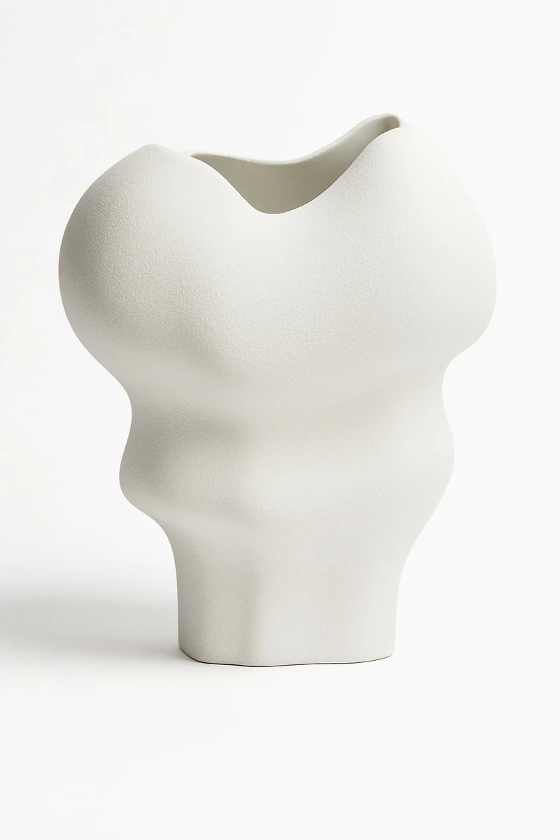 Extra-Large Irregular-Shaped Stoneware Vase