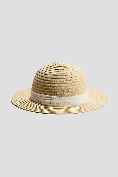 Knot-Detail Straw Hat