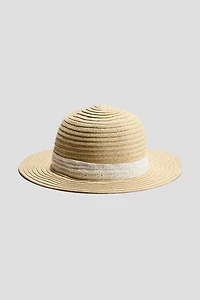 Knot-Detail Straw Hat
