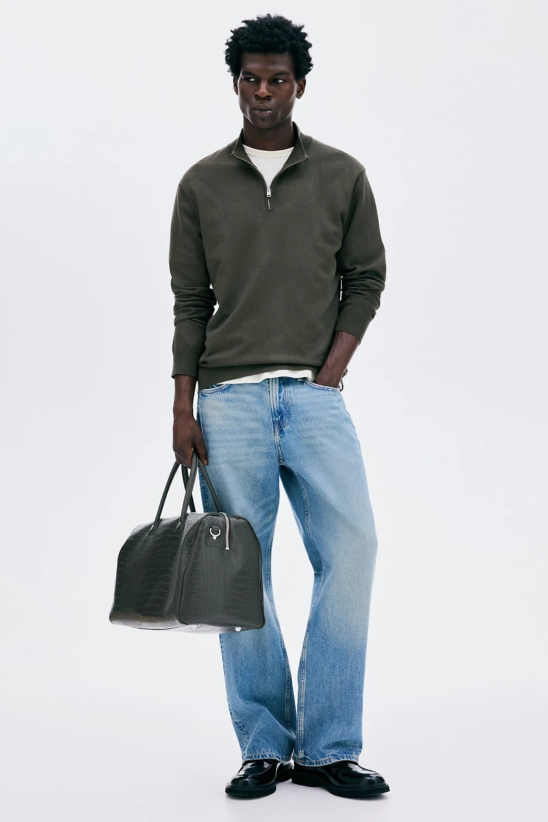 Regular-Fit Half-Zip Sweater