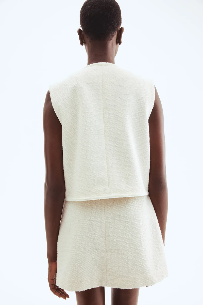 Gilet sans manches en bouclé