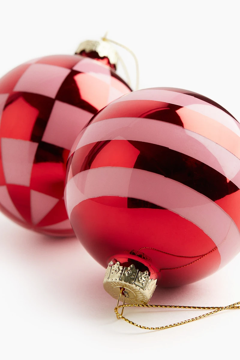 Lot de 2 boules à motif