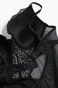 Maillot culotte-ficelle pigeonnant en filet