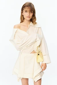 Poplin Blouse with Sailor Collar