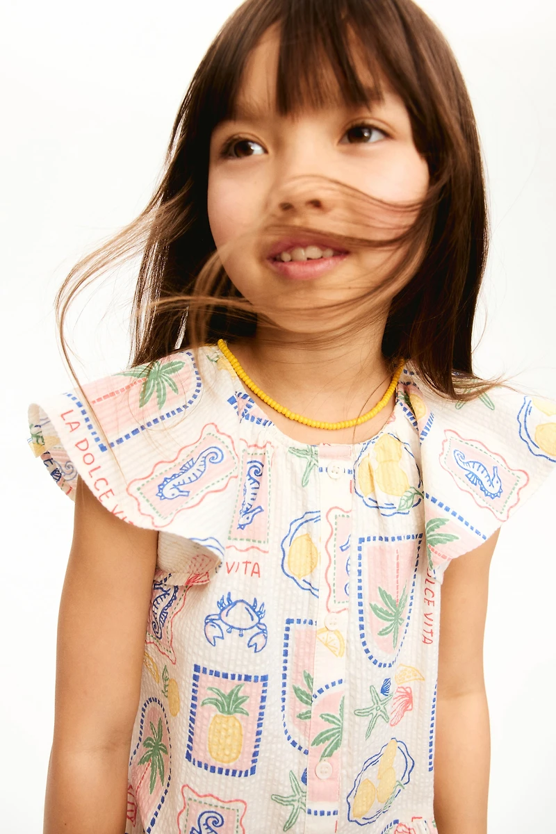 Tiered Seersucker Dress