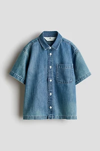 Loose-fit denim shirt